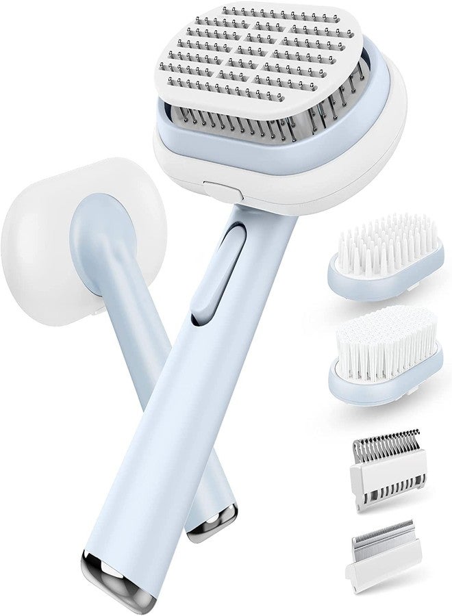 Pups&Pets Dog Pin Brush Cat Brush 5 in 1 Pet Grooming kit Pin Brush for Dog & Cat Dematting Comb Deshedding Comb Bath Massage Brush Bristle Brush Small Animal - Image 1